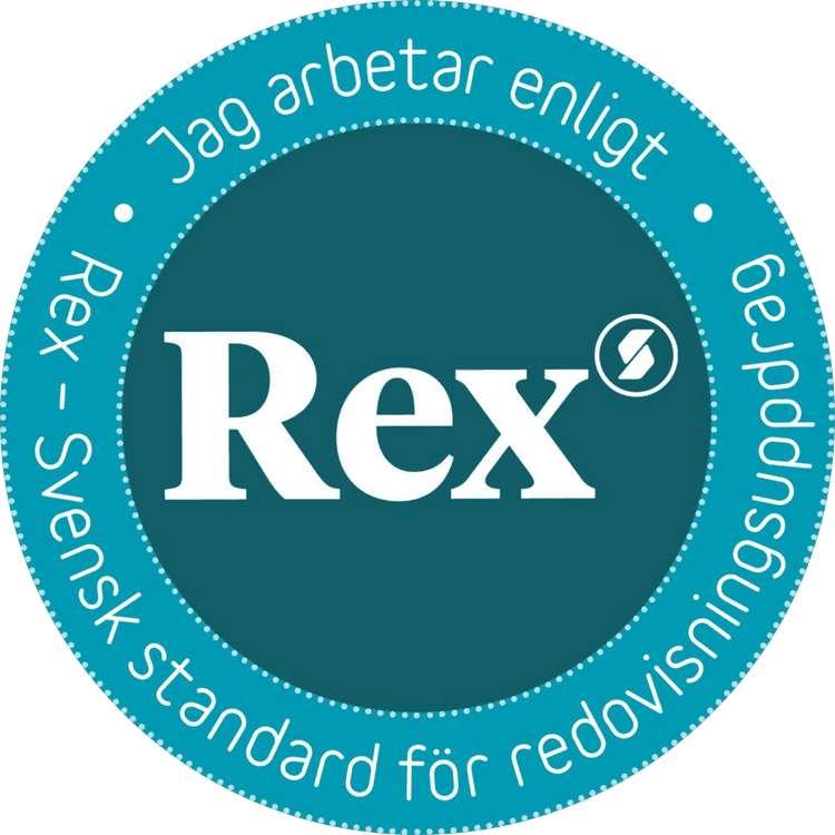 Rex – Jag arbetar enligt Svensk standard för redovisningsuppdrag
